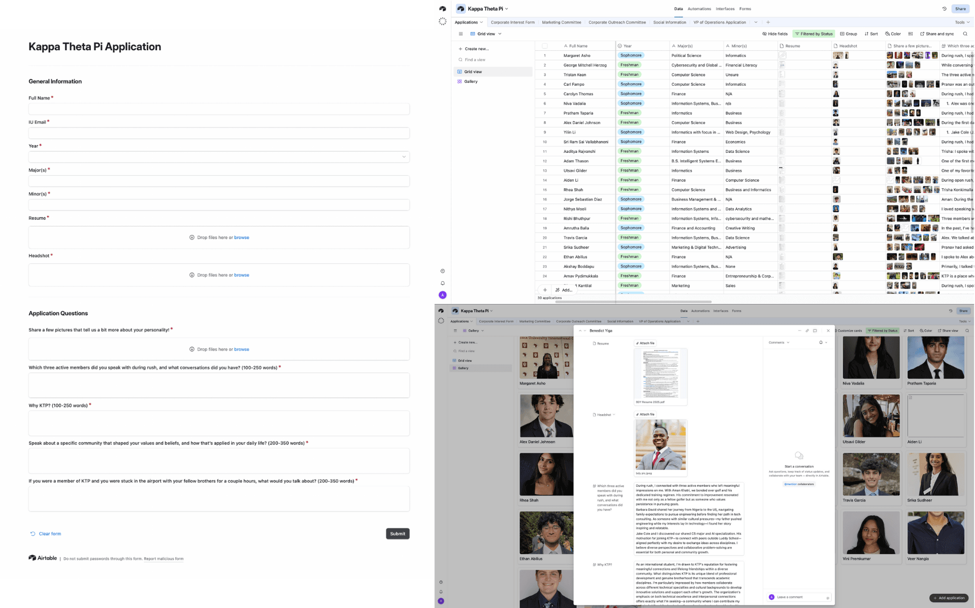 Airtable Application System